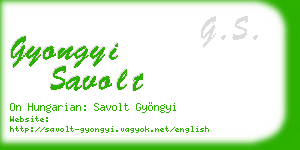 gyongyi savolt business card